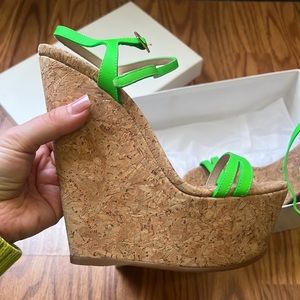 Green Heel Cork Weges Dsquared 2 size 38